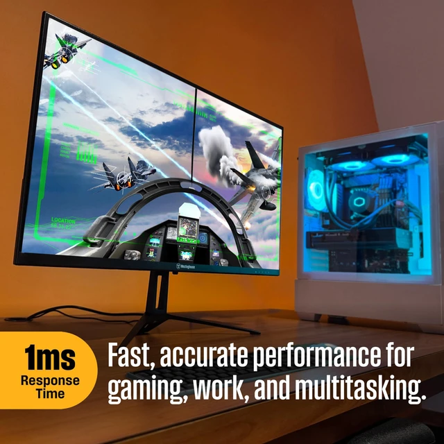 Alt view image 4 of 7 - 22 Inch FHD 1080P IPS 120Hz Computer & Gaming Monitor with HDR 1ms Adaptive Sync for Work or Gaming HDMI DP VGA Inputs 300 Nits Preset Game Modes HDR Built-in Speakers Eye Care Technology