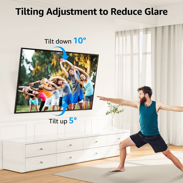 Alt view image 4 of 7 - Heavy Duty Full Motion TV Wall Mount for 47-90 inch Large TVs Fits 16-24" Studs, Max VESA 800x400mm, Holds 200 lbs, Articulating Extension, Swivel & Tilt, Preassembled