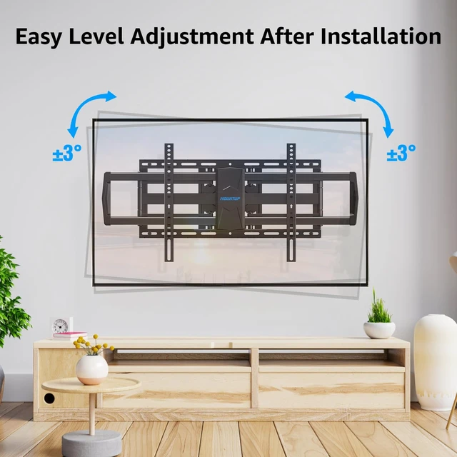 Alt view image 6 of 7 - Heavy Duty Full Motion TV Wall Mount for 47-90 inch Large TVs Fits 16-24" Studs, Max VESA 800x400mm, Holds 200 lbs, Articulating Extension, Swivel & Tilt, Preassembled