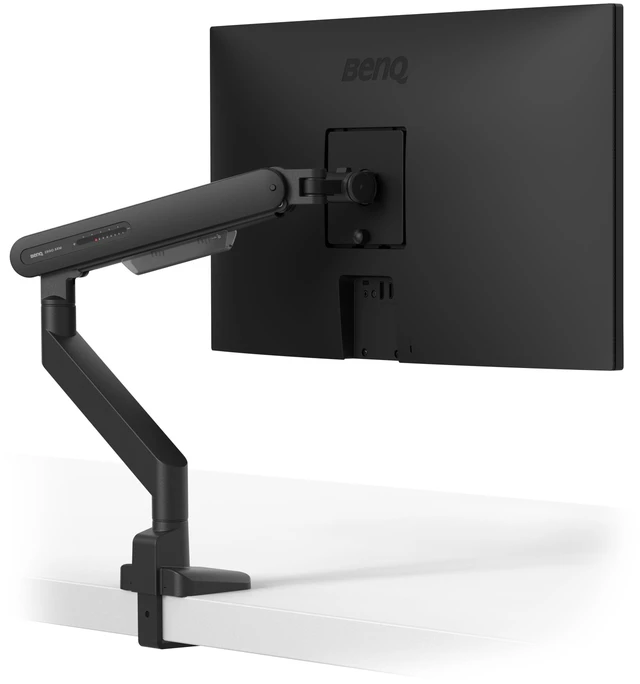 Main image of ErgoArm BSL01 VESA Desk Mount for Screens up to 40" & 24 lbs. Black VESA compatible 75×75, 100×100. Fits desk thickness 1050mm. Top mounting - clamp & grommet. Preset tension for quick setup