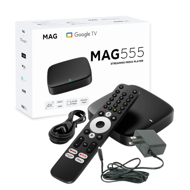 Alt view image 2 of 7 - MAG555 4K Streaming Media Player Google TV GTV14, HDR, Wi-Fi, HDMI/AV