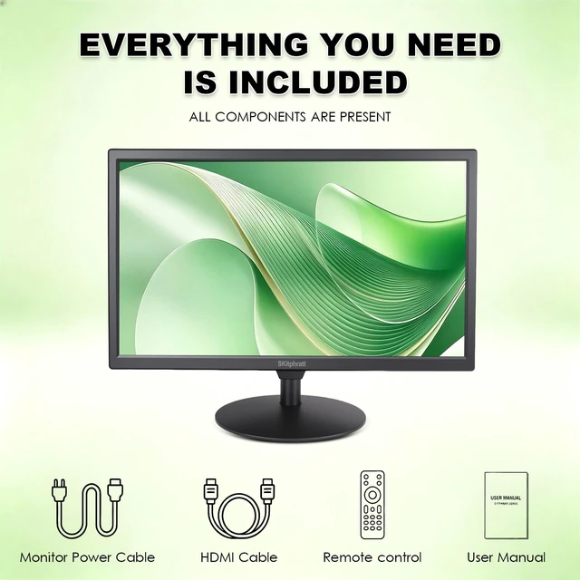 Alt view image 7 of 7 - 20 Inch PC Monitor 1600x900 Screen Display with HDMI VGA BNC AV Ports, VESA Mounting, LED Monitor for PC, Laptop and Computer, Built-in Speaker