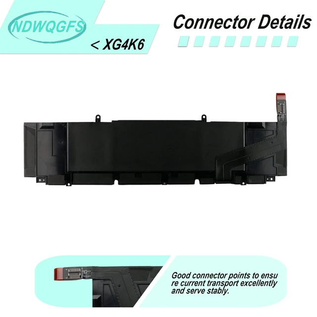 Alt view image 4 of 7 - XG4K6 Laptop Battery Replacement for Dell XPS 17 9700 9710 9720 9730 & Precision 5750 5760 5770 Series dell xps 17 9700 Battery Compatible with P92F, 01RR3, F8CPG, KVPMY