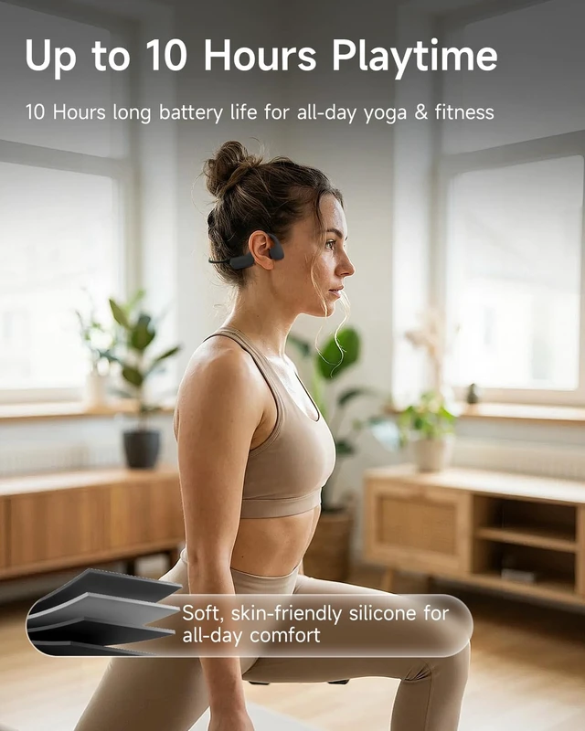 Alt view image 4 of 7 - Bone Conduction Swimming Headphones with 32GB MP3 Player IP68 Waterproof Open-Ear Wireless Sports Headphones, 10H Playtime, Bluetooth 6.0, Secure Fit for Running Swimming Surfing