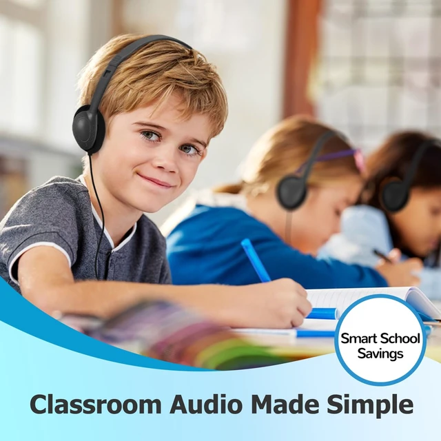 Alt view image 6 of 7 - 50 Pack USB C Headphones Bulk for School Classroom