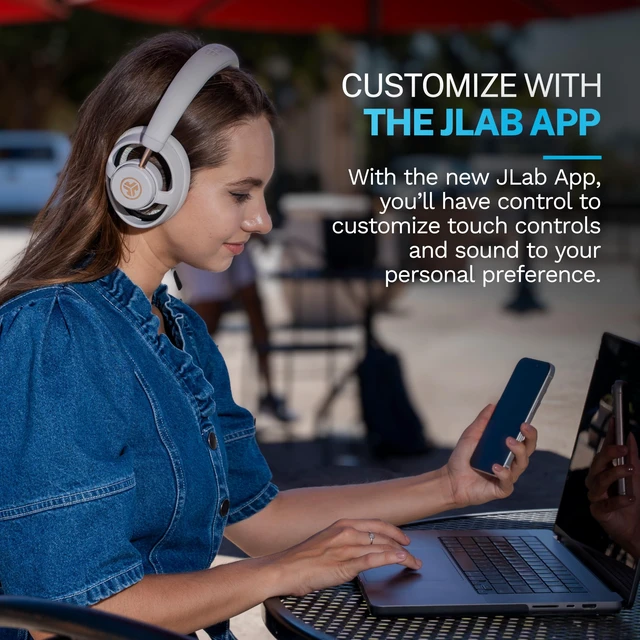 Alt view image 5 of 7 - JBuds Open Wireless Headphones Open-Ear, Comfortable All-Day Fit, 24+ Hour Playtime, Immersive Sound, Bluetooth Headphones with App Control, White
