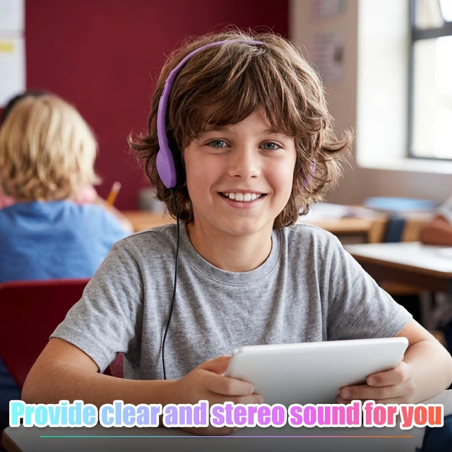 Alt view image 7 of 7 - 48 Pack Headphones for Classroom,Classic,Blue, Purple, Orange, Yellow