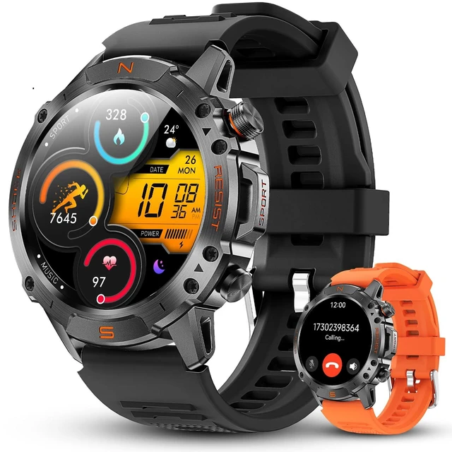 Main image of Outdoor Smart Watch for Men, 1.43" AMOLED,5ATM Waterproof,170+ Sports Modes Round Health Fitness Tracker Watch, Tactical Military Smartwatch Compatible with iPhone Android