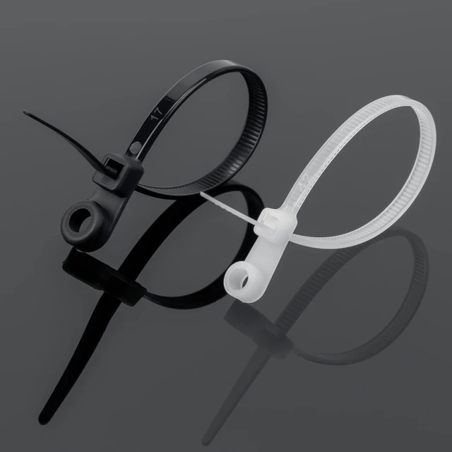 Alt view image 6 of 6 - 1000 PCS Black Zip Ties with Screw Hole 7.5 Inch, 75lbs Mountable head Cable Tie, Multipurpose Heavy Duty Nylon Zip Tie for Indoor & Outdoor Use
