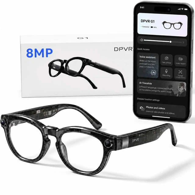 Main image of G1 AI Smart Glasses with Camera and bluetooth, 8MP Video Recording Glasses Camera glasses with AI translation, visual recognition, voice assistant, Bluetooth audio and hands-free photo/video capture
