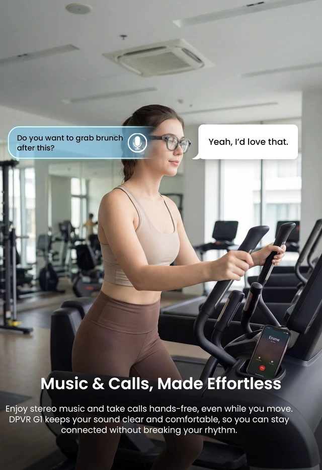 Alt view image 7 of 7 - G1 AI Smart Glasses with Camera and bluetooth, 8MP Video Recording Glasses Camera glasses with AI translation, visual recognition, voice assistant, Bluetooth audio and hands-free photo/video capture