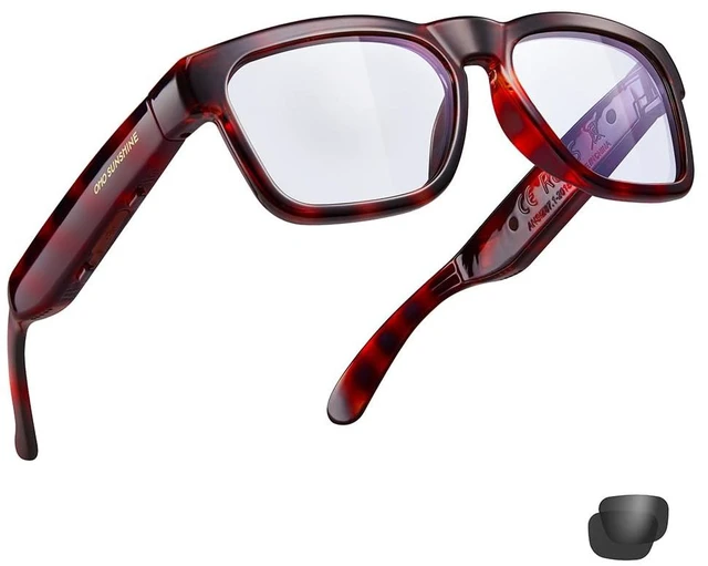 Main image of Open Ear Smart Glasses, UV400 Z87.1 Lightweight Audio Bluetooth Glasses Up to 10H Playtime, Hands-Free Calling, Music Playback, Voice Control, Blue Light Blocking Lens, Unisex for Daily & Outdoor