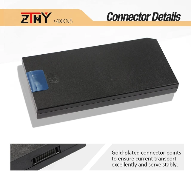 Alt view image 4 of 7 - 4XKN5 X8VWF Battery for Dell Latitude 14 Rugged Extreme 5404 5414 7404 7414 P45G P45G001 P46G P46G001 P46G002 CJ2K1 DKNKD 5XT3V 05XT3V VCWGN 0VCHGN 09FN4 XRJDF YGV51 453-BBBD 453-BBBE XN4KN 11.1V 65Wh