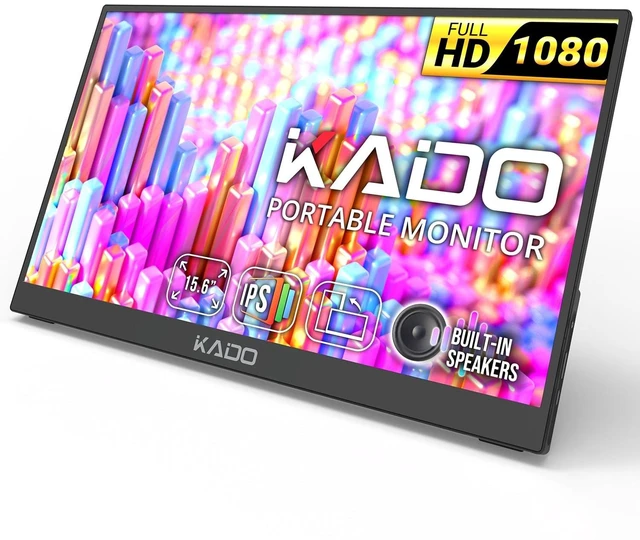 Main image of 15.6" FHD Portable Monitor for Laptop 1080p Second Display IPS 45W Reverse Charging HDMI USB-C, 1920x1080 Laptop Screen Extender, Kickstand for PC, Mac, Dex, Tablet, Xbox, PS4/PS5, Switch