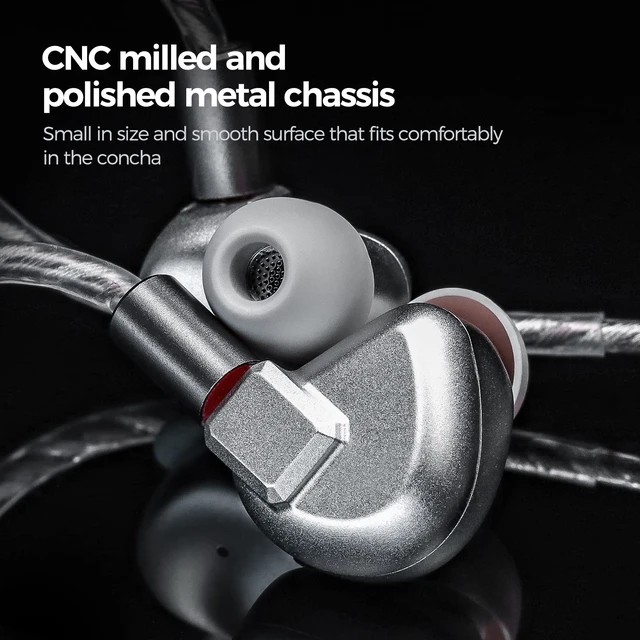 Alt view image 3 of 7 - S12 in-Ear Headphones 14.8mm Planar Magnetic Driver Wired in-Ear HiFi Earphones for Smartphones/PC/Tablet (3.5mm Connector, Gun Metal Grey)