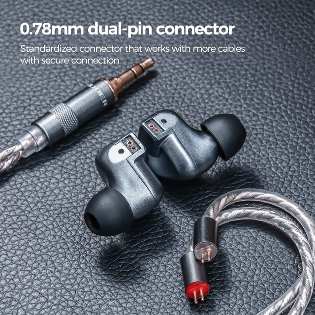 Alt view image 4 of 7 - S12 in-Ear Headphones 14.8mm Planar Magnetic Driver Wired in-Ear HiFi Earphones for Smartphones/PC/Tablet (3.5mm Connector, Gun Metal Grey)