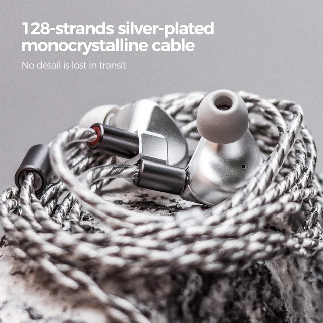 Alt view image 5 of 7 - S12 in-Ear Headphones 14.8mm Planar Magnetic Driver Wired in-Ear HiFi Earphones for Smartphones/PC/Tablet (3.5mm Connector, Gun Metal Grey)