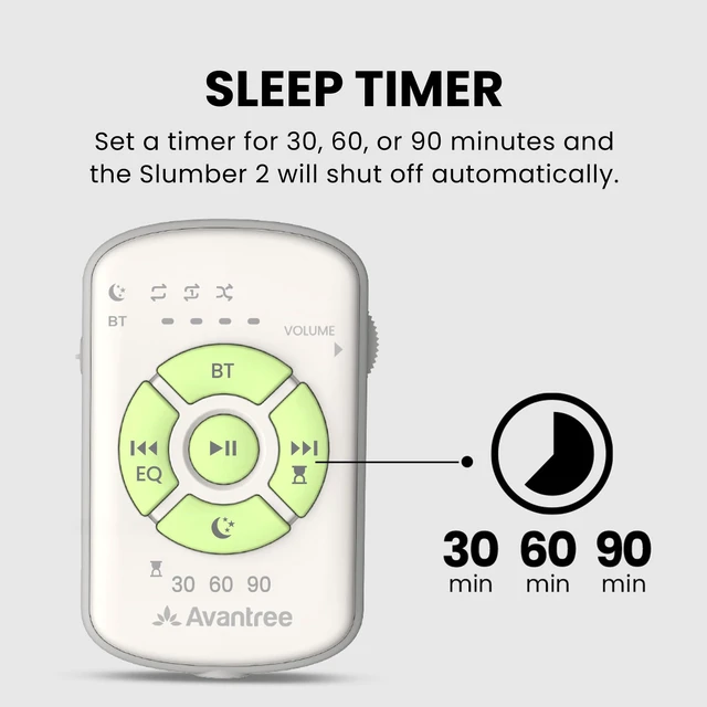 Alt view image 6 of 7 - Slumber 2 - Bluetooth Pillow Speaker for Side Sleepers 4 Ultra-Flat Speakers, White Noise, Remote Control & Sleep Timer, Soft Design for Sleeping, Podcasts & Audiobooks, Beige
