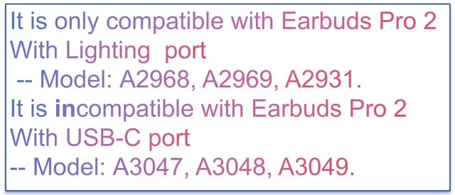 Alt view image 4 of 6 - Genuine A2699, One Left Ear Side Replacement Only, OEM Single Left Earbuds, A2698, for Air Pro (2nd Generation) Lightning Version, Compatible with Original Pods Pro 2 Case EarPads, Not New