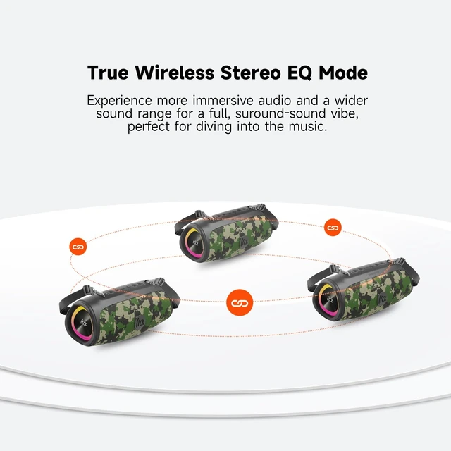 Alt view image 7 of 7 - Portable Loud Bluetooth Speaker, 90W (Peak) Large Subwoofer Speakers Wireless Bluetooth 5.3 with Powerbank USB Charge Out,Rugged Outdoor for Party,Beach,Golf,Pool,Shower,Valentines Day Gifts