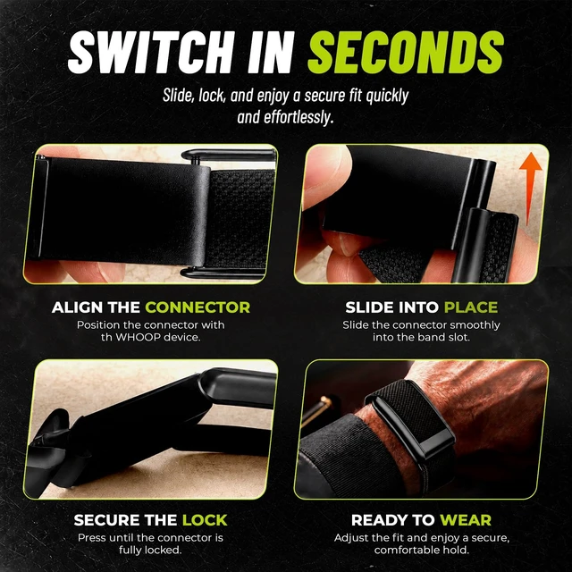 Alt view image 3 of 7 - Multi-Pack Wrist Bands Compatible with Whoop 5.0, Peak, One & Life MG Hydroknit Nylon, Sport Silicone, Premium Nylon Replacement Straps with Hook, Clasp, Quick Link Slider