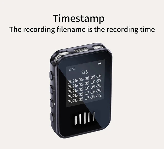 Alt view image 4 of 7 - Voice-Activated Recorder,Supports Playback,Tape Recorder,for Meetings/Learning Small Recorder Device,It is Also an MP3 Player and a USB Flash Drive