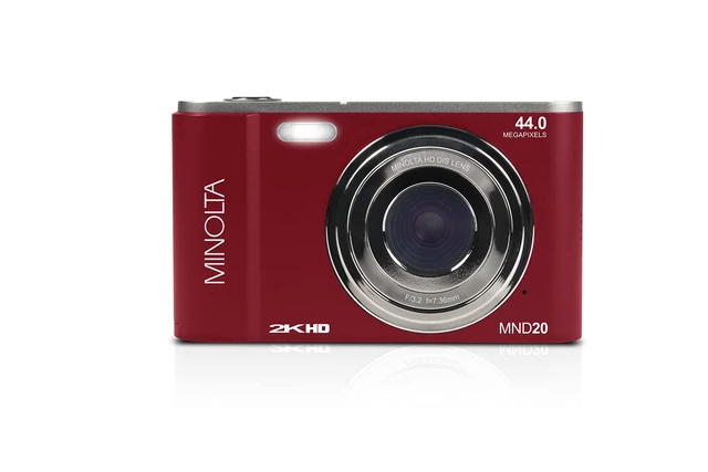Alt view image 7 of 7 - MND20 44 MP 2.7K Ultra HD Digital Camera (Red) G-sensor protects important footage while loop recording keeps you ready for every drive