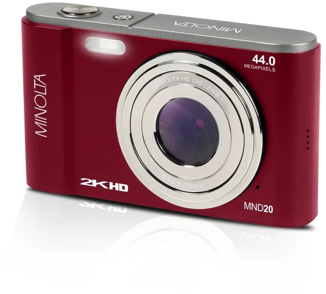 Main image of MND20 44 MP 2.7K Ultra HD Digital Camera (Red) G-sensor protects important footage while loop recording keeps you ready for every drive