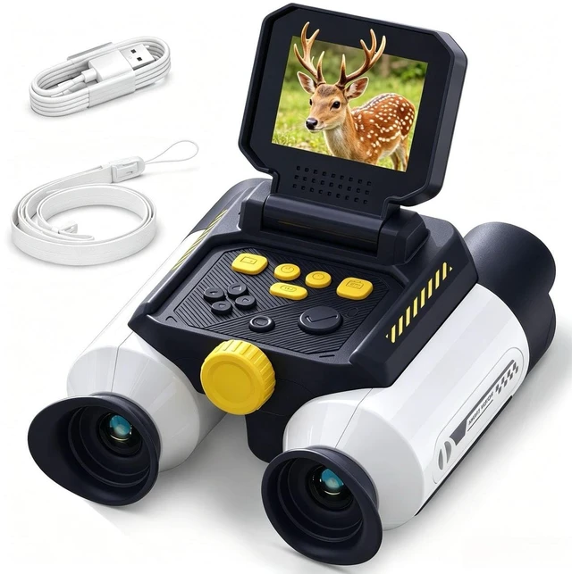 Main image of Binoculars for Kids with Night Vision Camera, 2.4 IPS Screen Kids Telescope 10X Optical Zoom Magic Adventures Binoculars, 48MP Photo & 1080P Video, STEM Outdoor Toy Gifts for 412 Year Old Boys Girls
