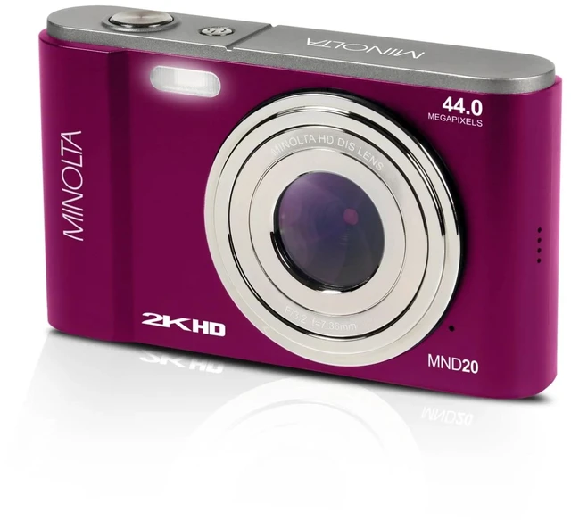 Main image of MND20 44 MP 2.7K Ultra HD Digital Camera (Magenta) G-sensor protects important footage while loop recording keeps you ready for every drive