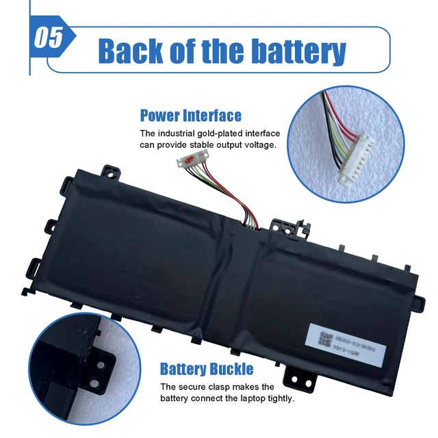Alt view image 6 of 6 - C21N1818-1 7.7V 37Wh/4850mAh Laptop Battery Compatible with ASUS VivoBook 15 F512 X512 X512DA X512DK X512FA X512FB X512FL X512FJ Series Notebook 0B200-03190800 2ICP7/54/83
