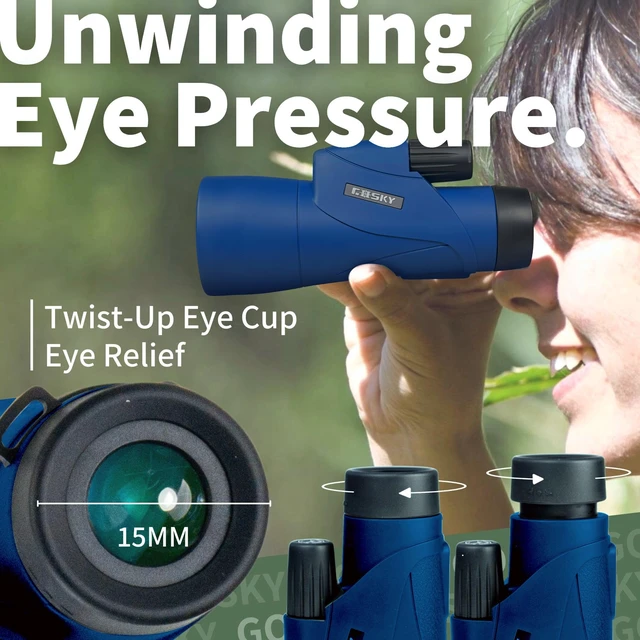 Alt view image 2 of 7 - 12x55 Monocular for Adults High Powered with Phone Adapter and Tripod Large BAK4 Prism & FMC Lens, IPX7 Waterproof, Monocular Telescope for Bird Watching, Wildlife Viewing, Travel, Hiking, Sports