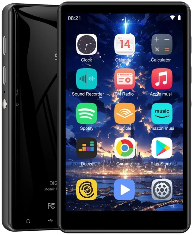 Main image of 80GB Music Player, MP4 MP3 Player with Bluetooth and WiFi with 4-inch IPS Touch Screen Digital Audio Players, M503 Pro Spotify Player with Music, Audible, Chrome Browser, Support Up 512GB Gray