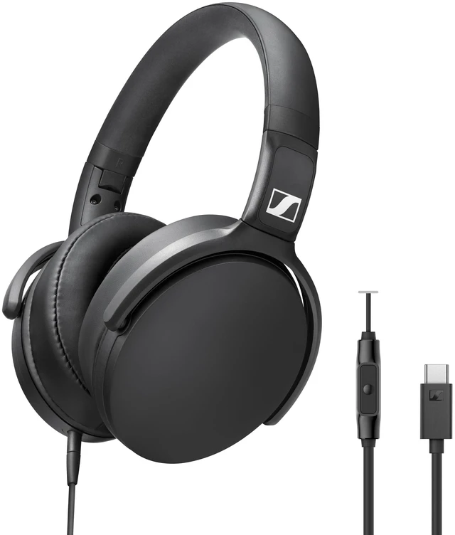 Main image of HD 400U Wired Over-Ear Headphones, USB C Connection, Black