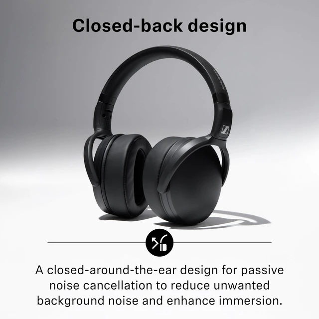 Alt view image 6 of 7 - HD 400U Wired Over-Ear Headphones, USB C Connection, Black