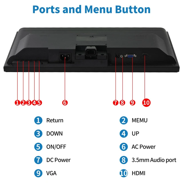 Alt view image 3 of 7 - 19" 1440x900 PC Monitor Office Monitor HDMI VGA LED Desktop Display Dual Speakers,60Hz,5ms,VESA Mounting,Wide Viewing Angle 170°,Brightness 300cd/m²,Tilt Adjust,Business Computer Screen