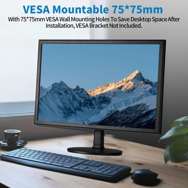 Alt view image 5 of 7 - 19" 1440x900 PC Monitor Office Monitor HDMI VGA LED Desktop Display Dual Speakers,60Hz,5ms,VESA Mounting,Wide Viewing Angle 170°,Brightness 300cd/m²,Tilt Adjust,Business Computer Screen