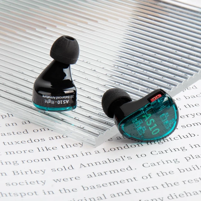 Alt view image 2 of 7 - KZ AS10 in Ear Monitor Earbuds Headphone, Pure 5 Balanced Armature 5BA KZ Earbuds Earphone, Musician in Ear Monitor Headphone High Fidelity HiFi Headset (No Microphone, Green)