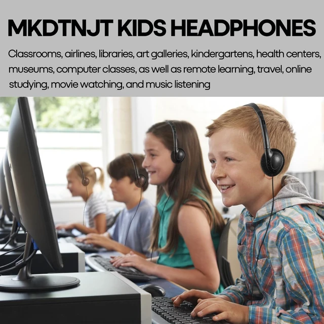 Alt view image 7 of 7 - Bulk Earbuds Headphones 50 Pack for Kids School Classroom,Wholeslae Wired Adjustable On Ear Earphones Class Set for Students Children Toddler Teens Boys Girls and Adult (HTC002,Black)