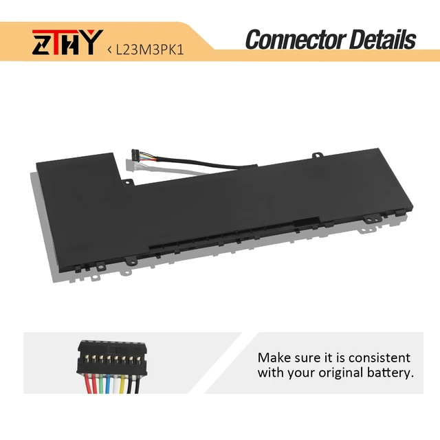Alt view image 4 of 7 - L23N3PK1 L23B3PK1 Laptop Battery for Lenovo IdeaPad Slim 5-14IMH9 5-14AHP9 IdeaPad Slim 5-14IRU9 5-14Q8X9 5-15IRU9 5-15IRH9 5-15IRH9R 5-16IMH9 5-16AHP9 5-16IRU9 Battery L23M3PK1 L23D3PK1 L23X3PK1 57Wh