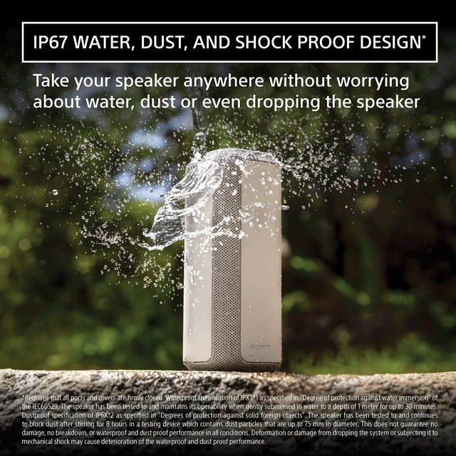 Alt view image 3 of 7 - SRS-XE300 X-Series Wireless Portable-Bluetooth-Speaker, IP67 Waterproof, Dustproof and Shockproof with 24 Hour Battery, Blue