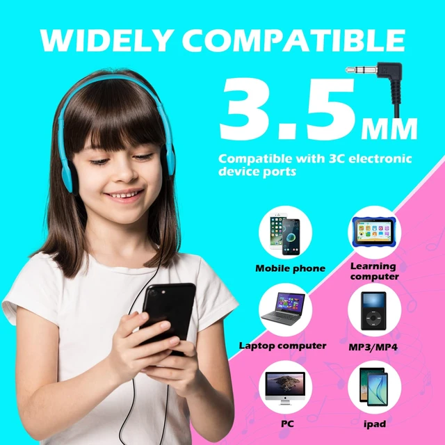 Alt view image 4 of 7 - Bulk Classroom Headphones for Students Kids School 50 Pack Wholesale Headphones Class Set with 3.5mm Jack for Chromebook Laptop PC Computer Testing(Mixed Colors)