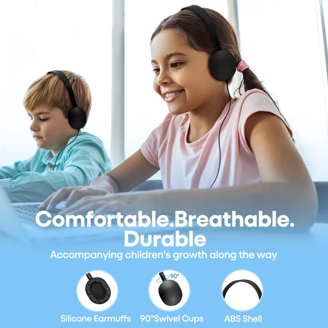 Alt view image 3 of 7 - Bulk Earbud Headphones 50 Pack for Classroom Kids,Wholeslae Wired Durable Earphones Class Set for Students Children Toddler Teens Boys Girls and Adult(CN102,Black)