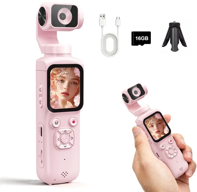 Main image of 4K Vlogging Camera, Pocket Camera for Beginners PDAF Autofocus, 330° AI Face Tracking, EIS Anti-Shake, Lightweight, WiFi App Control, Webcam Function, Touchscreen