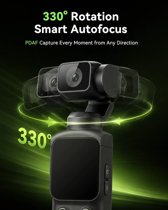 Alt view image 3 of 7 - 4K Vlogging Camera for Beginners, PDAF Autofocus, AI Face Tracking 4K Video, PDAF Autofocus, EIS Stabilization, 330° AI Face Tracking, WiFi App Control, Touch Screen, Webcam Mode
