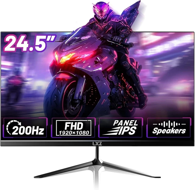 Main image of Gaming Monitor 24.5 Inch, 200Hz Monitor FHD 1080P Frameless IPS Display with Eye Care, DP/HDMI, Wall Mount Compatible - Black