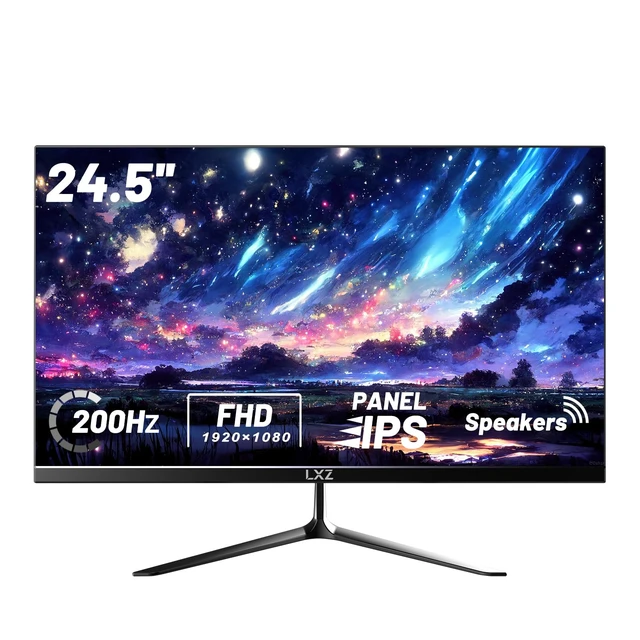 Alt view image 6 of 6 - Gaming Monitor 24.5 Inch, 200Hz Monitor FHD 1080P Frameless IPS Display with Eye Care, DP/HDMI, Wall Mount Compatible - Black
