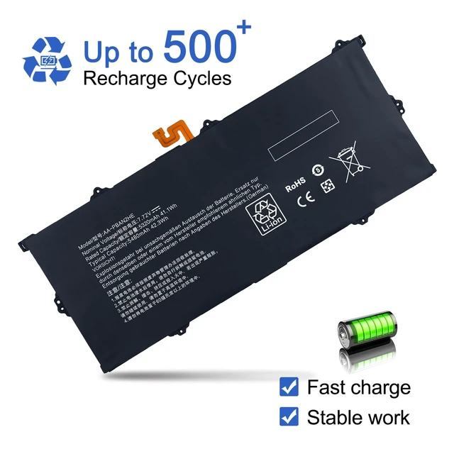 Alt view image 5 of 6 - AA-PBAN2HE 42.3Wh Laptop Battery Compatible with Samsung Galaxy Book Go 340XDA NP340XLA-KA4US NP340XLA-KA12US XE340XDA-KA3US-RB NP340XLA-KA2CA XE340XDA-KA1US XE340XDA-KA3 XE340XDA-ka1it Series