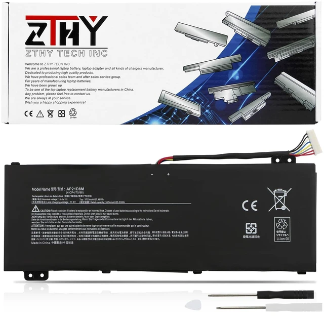 Main image of AP21D8M Laptop Battery Replacement for Acer Nitro 5 AN515-46 AN515-47 AN515-58 AN515-58-56CL AN515-58-766R AN515-58-72QR, Nitro V 15 ANV15-51, Nitro 16 AN16-51 AN16-51-74BV AN16-51-76BS 57.48Wh