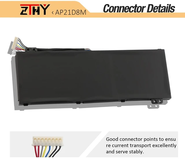 Alt view image 4 of 7 - AP21D8M Laptop Battery Replacement for Acer Nitro 5 AN515-46 AN515-47 AN515-58 AN515-58-56CL AN515-58-766R AN515-58-72QR, Nitro V 15 ANV15-51, Nitro 16 AN16-51 AN16-51-74BV AN16-51-76BS 57.48Wh